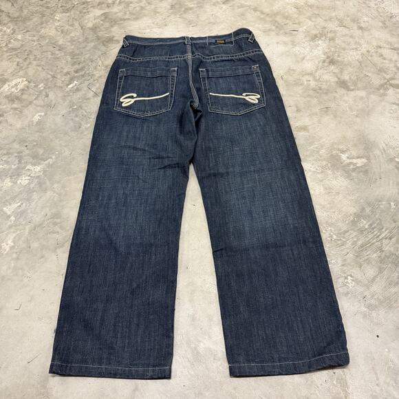 Shady LTD Jeans Men’s 32x30 Baggy Y2K Streetwear Hip Hop 90s Embroidered T643 - Picture 9 of 9